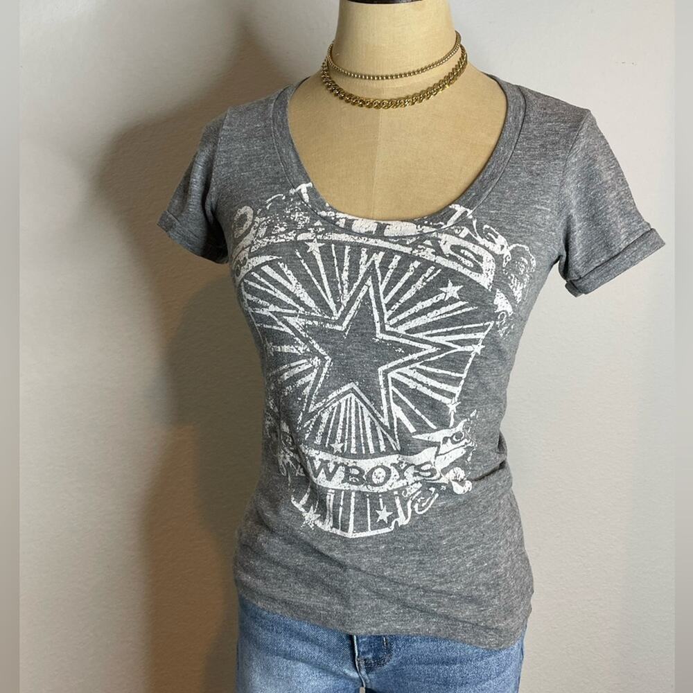 Cowboys Her Way Dallas V Neck Tee T-shirt XS